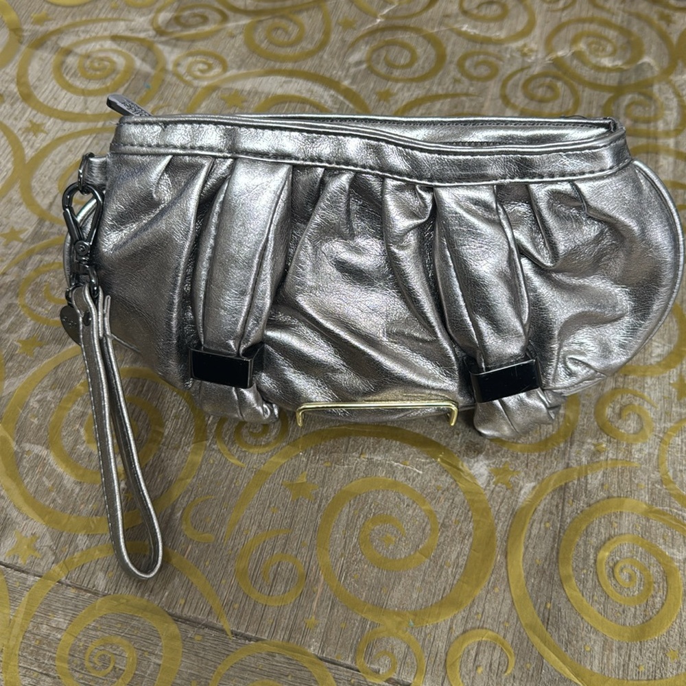 Botkier Wristlet Clutch Metallic Silver